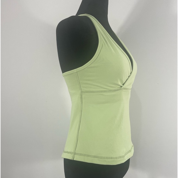 LULULEMON Green, Mint, Deep V Neck, Racetrack Tank, Built in Bra,Size Small - Picture 6 of 10